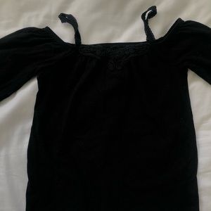 Black off the shoulder top